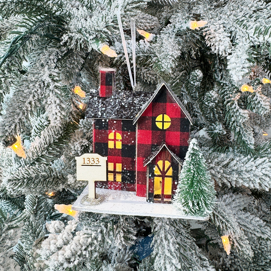 Our First Home Light up House Personalized Ornament