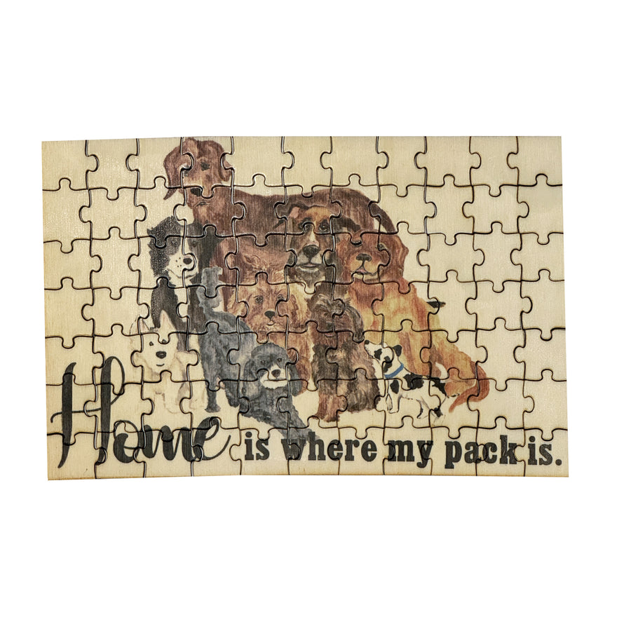 Home Is Where My Pack Is Wooden Puzzle