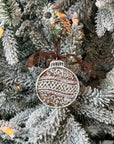 Gingerbread Christmas Ball Cookie Ornament