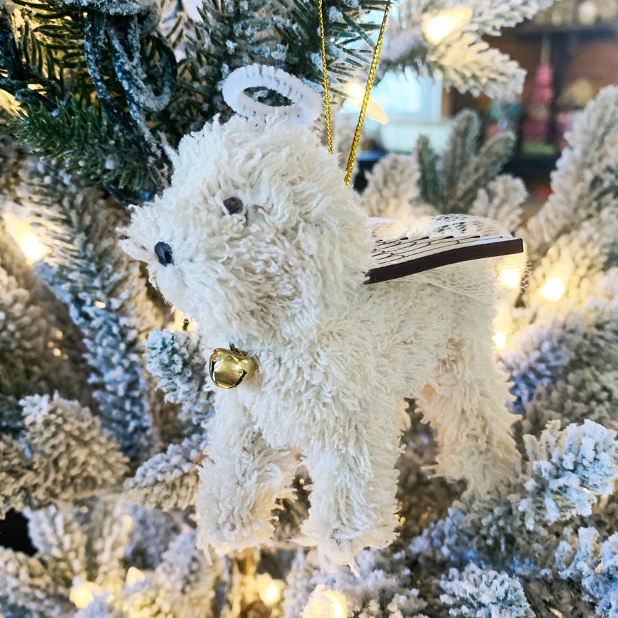 Angel With Wings Doodle Dog Ornament