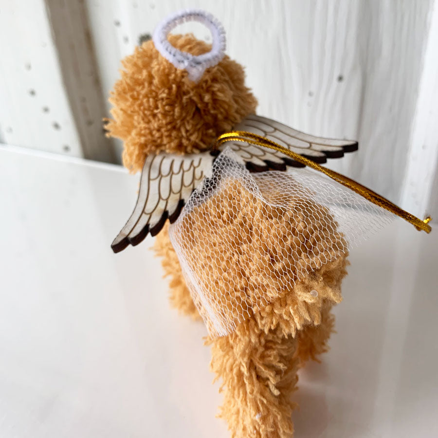 Angel With Wings Doodle Dog Ornament
