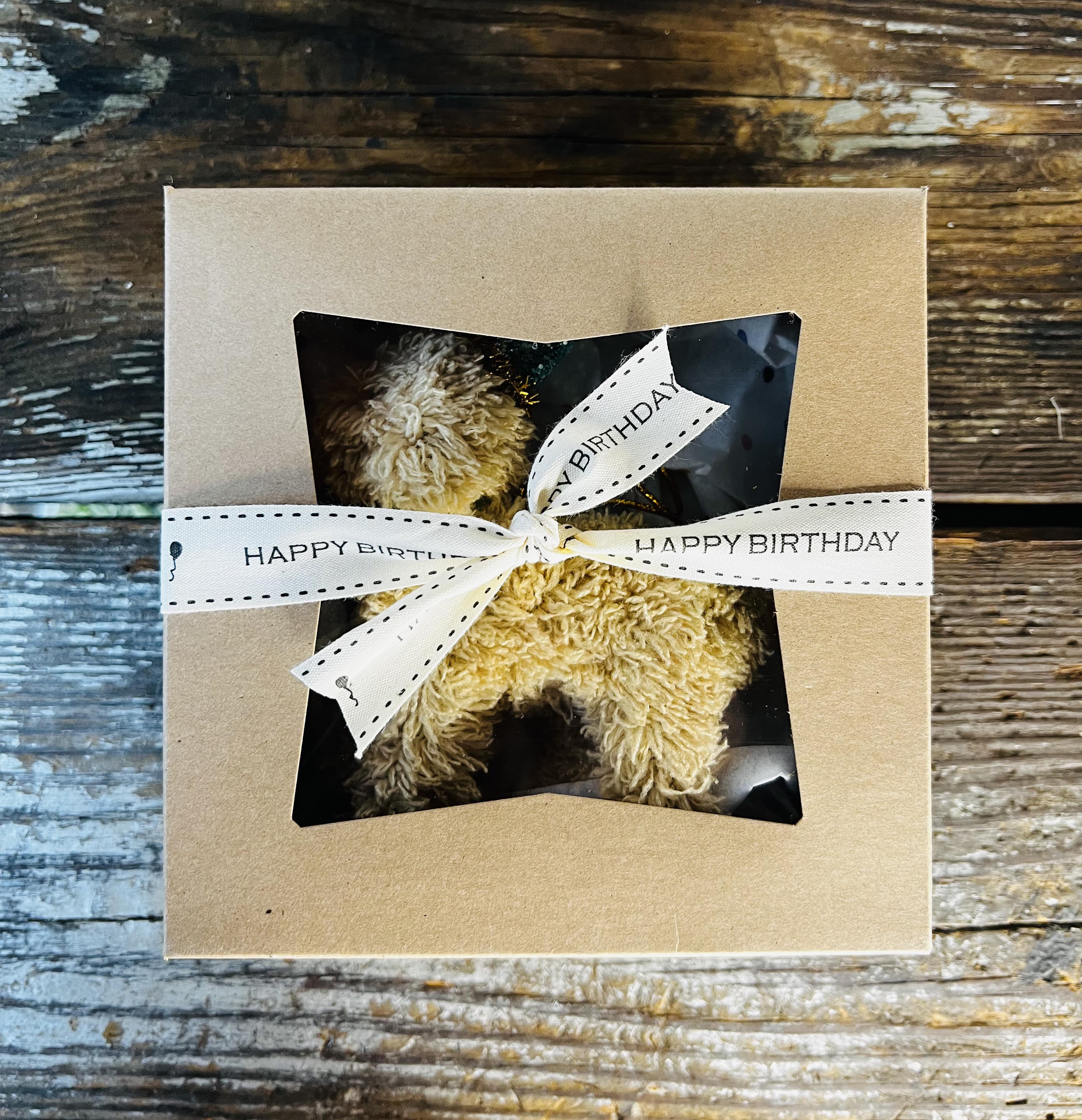 Happy Birthday Doodle Dog Ornament in Gift Box