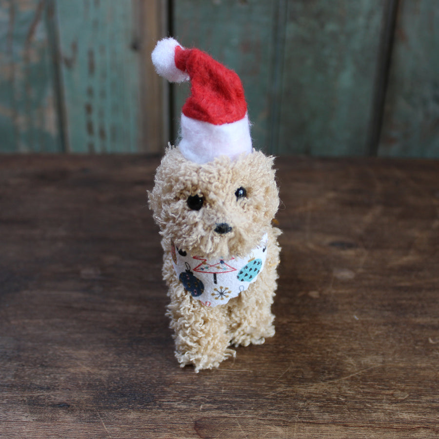 Santa Claus Doodle Dog Ornament