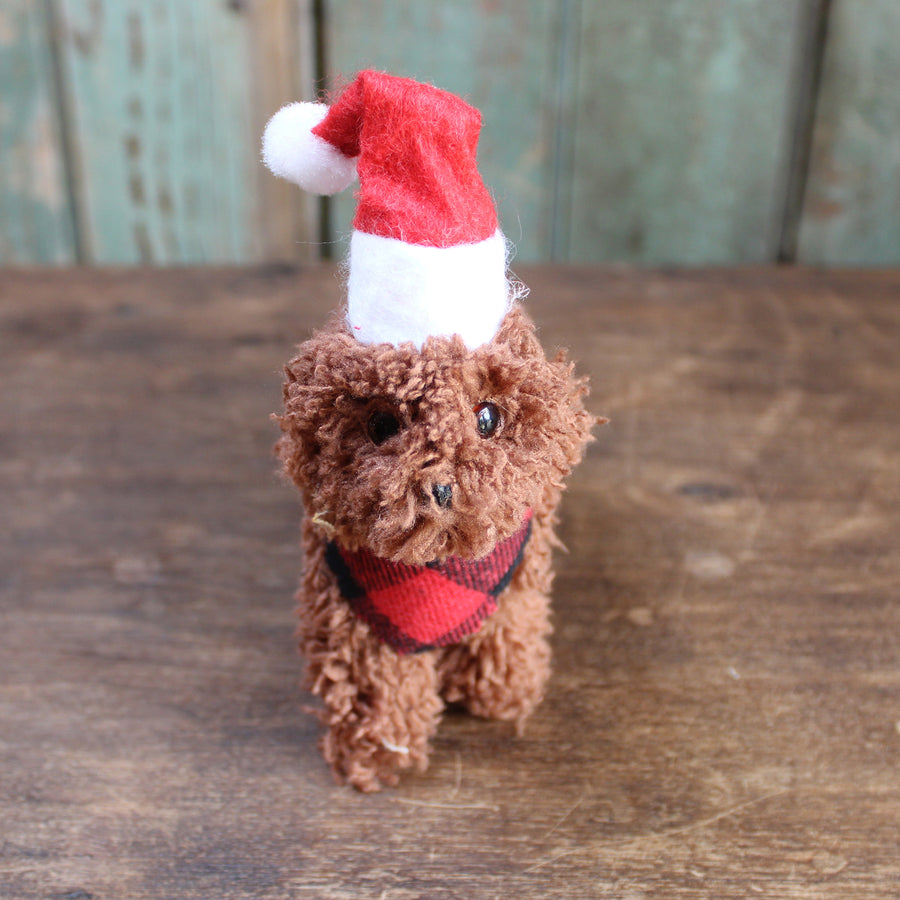 Santa Claus Doodle Dog Ornament