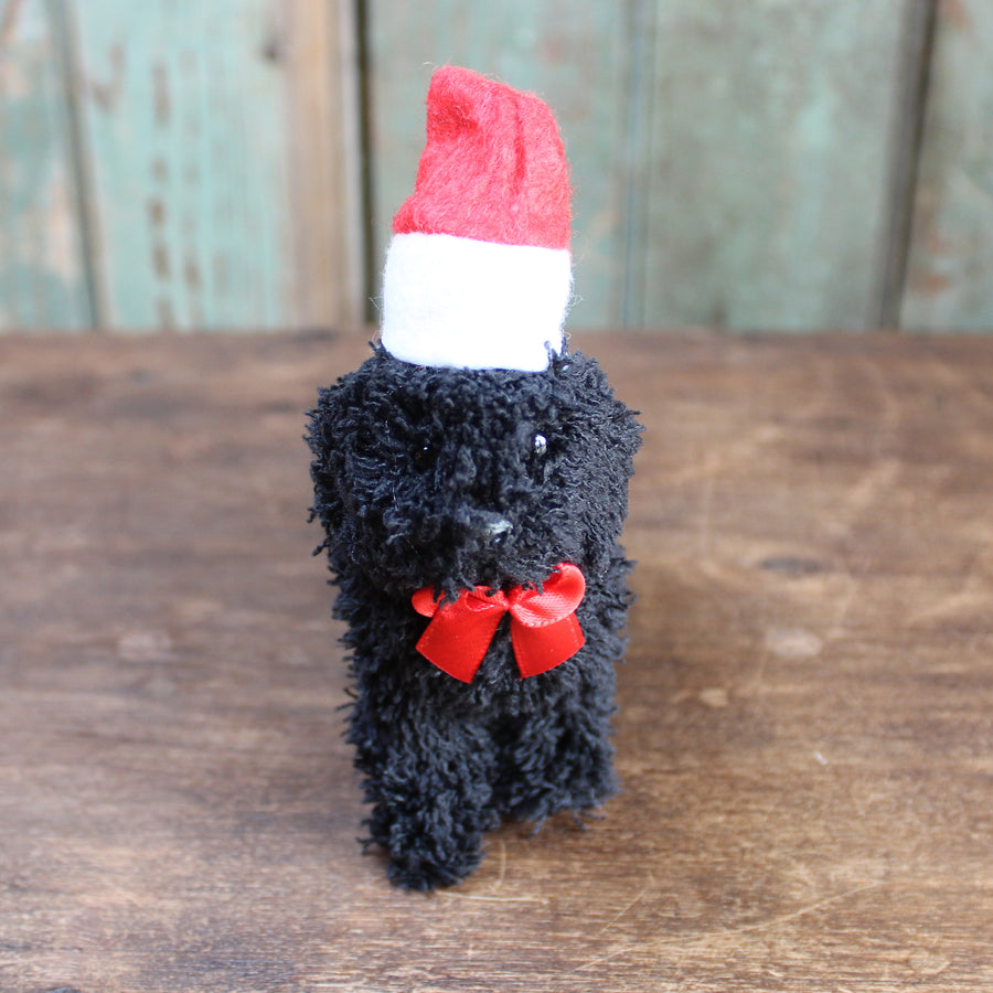 Santa Claus Doodle Dog Ornament