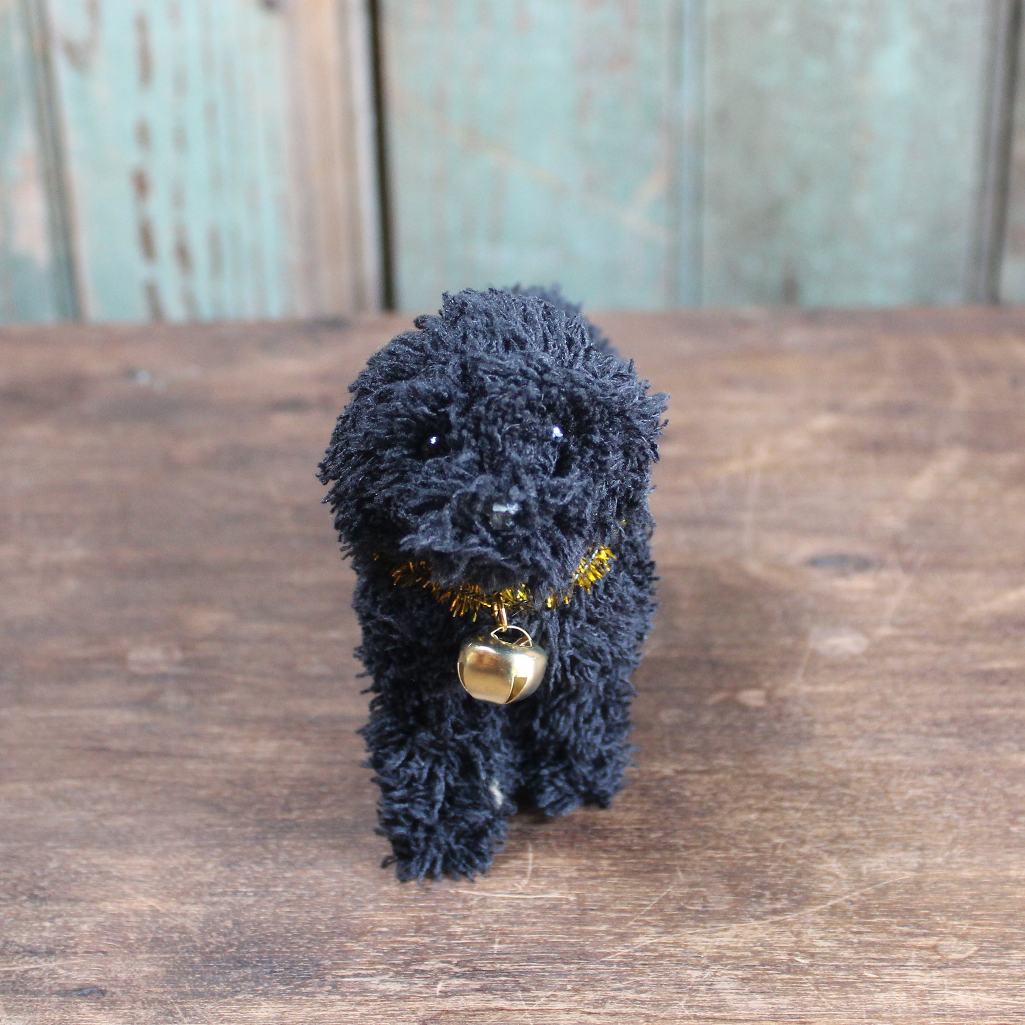 Tinsel Collar and Bell Doodle Dog Ornament