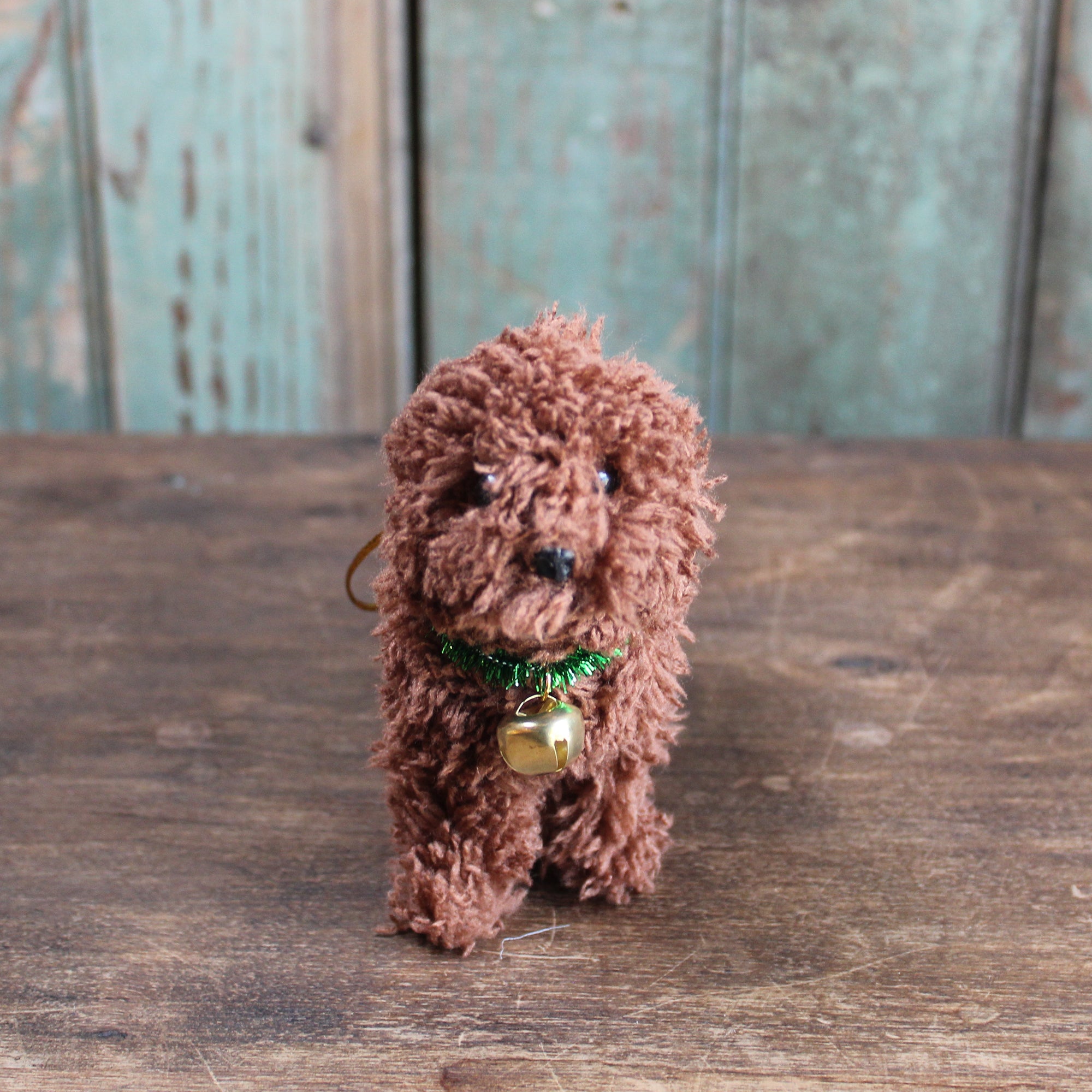 Tinsel Collar and Bell Doodle Dog Ornament