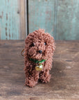 Tinsel Collar and Bell Doodle Dog Ornament