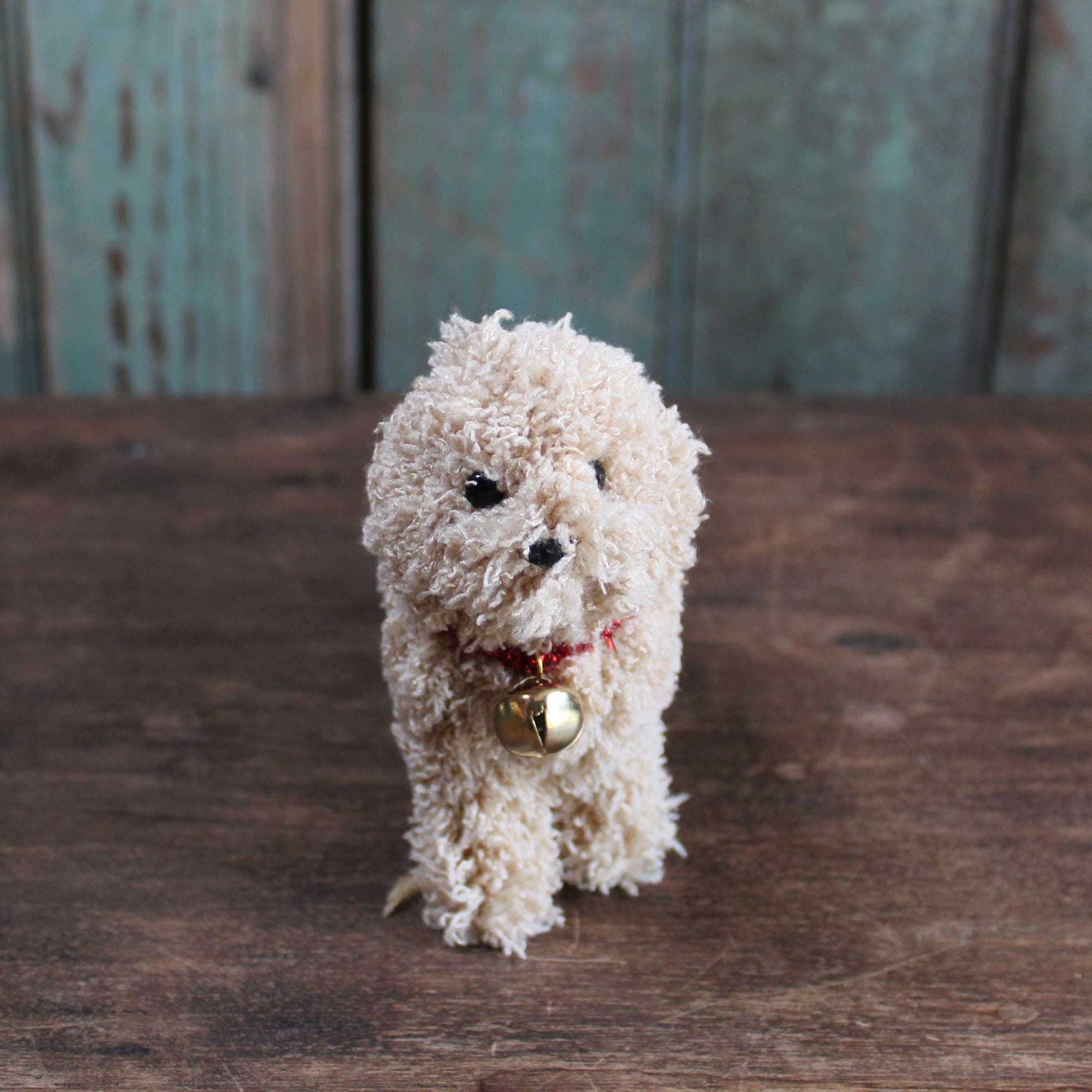 Tinsel Collar and Bell Doodle Dog Ornament