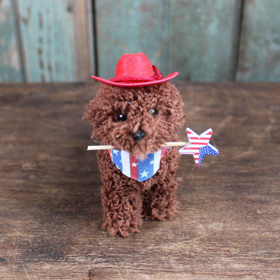 Patriotic Doodle Dog Ornament