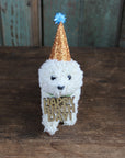 Happy Birthday Doodle Dog Ornament in Gift Box