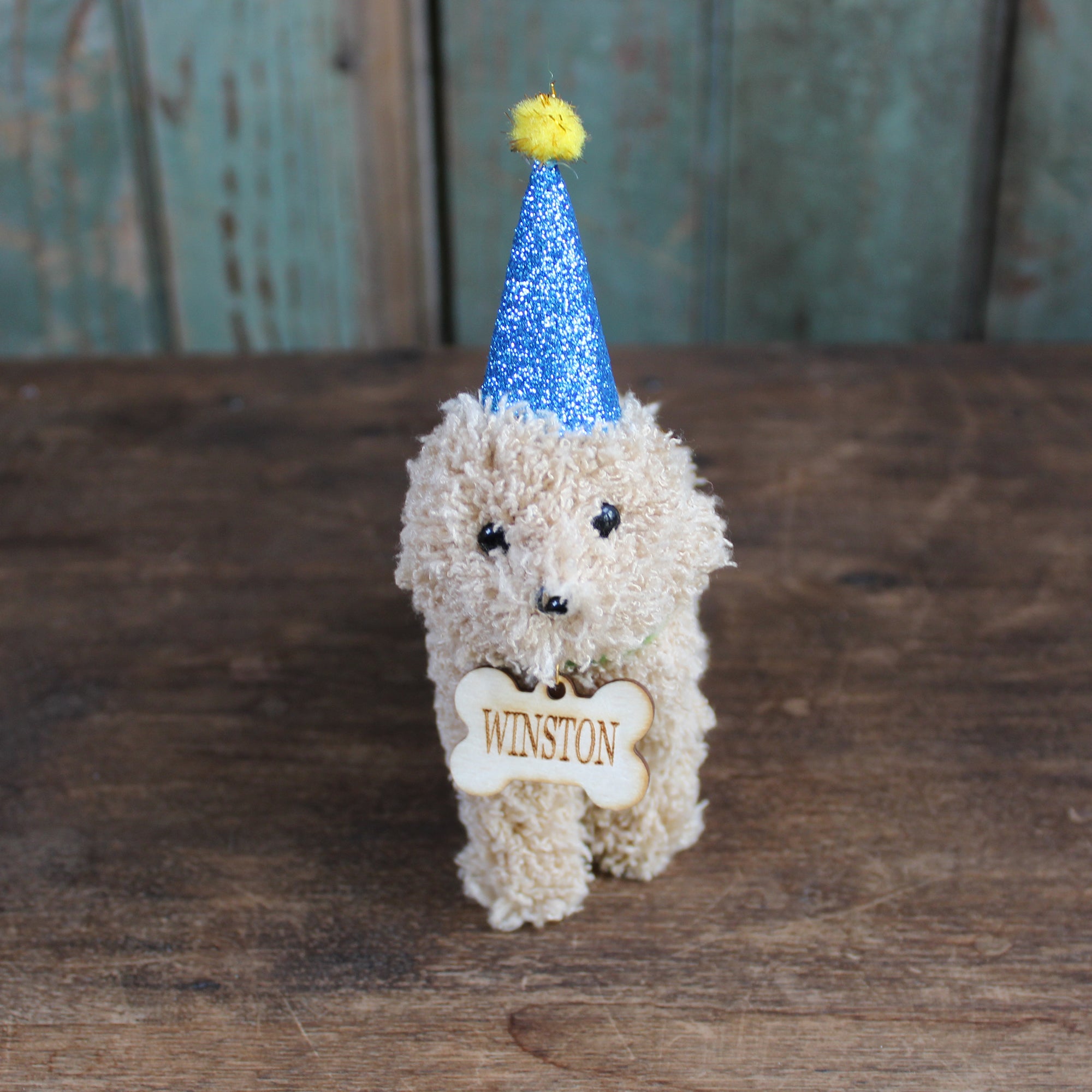 Happy Birthday Doodle Dog Ornament in Gift Box