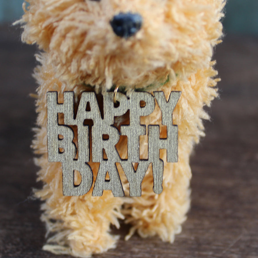 Happy Birthday Doodle Dog Ornament in Gift Box