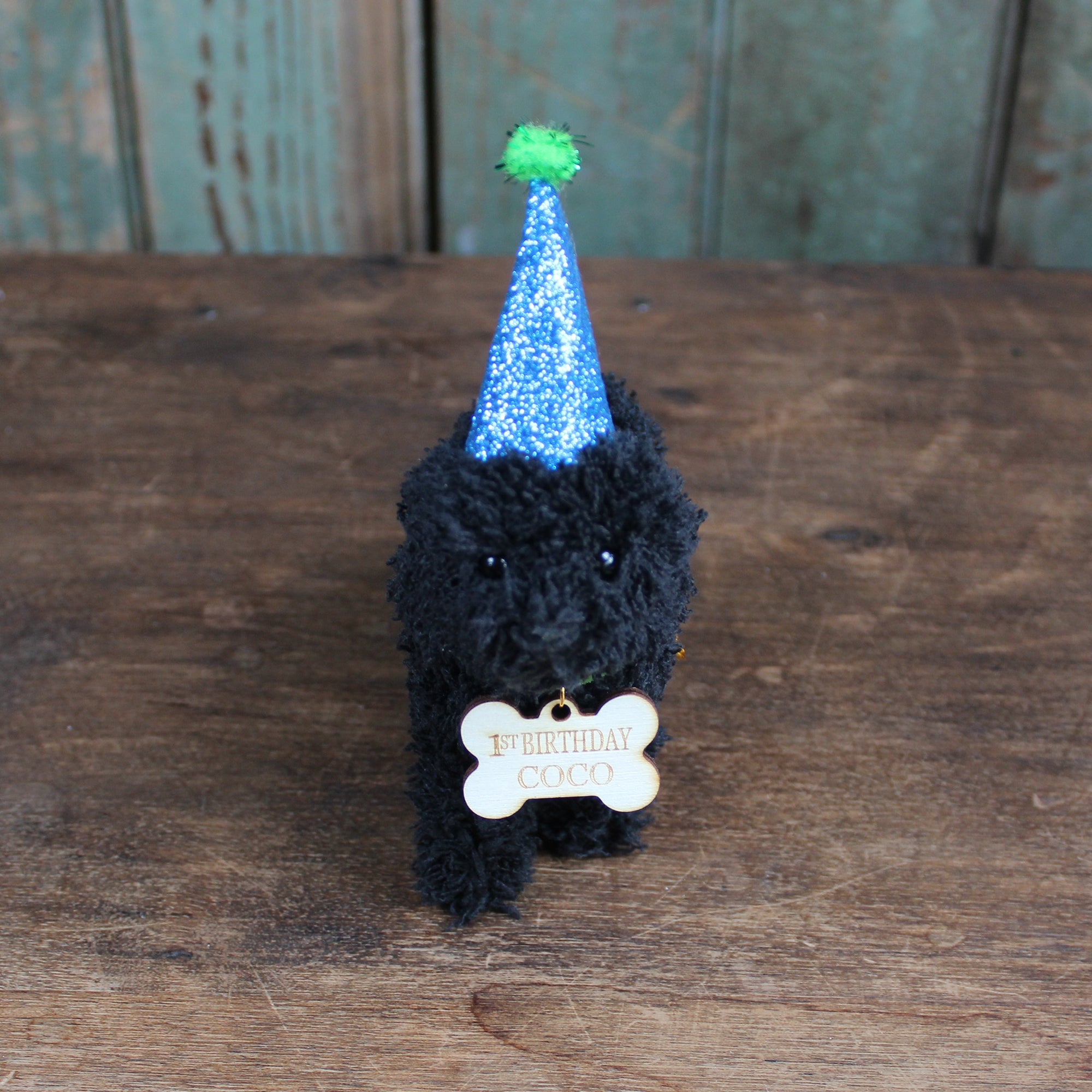 Happy Birthday Doodle Dog Ornament in Gift Box