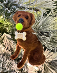 Sitting Labrador Retriever Ornament – Custom Name & Fetch Design