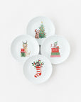 Santa Paws Plates Gift Set