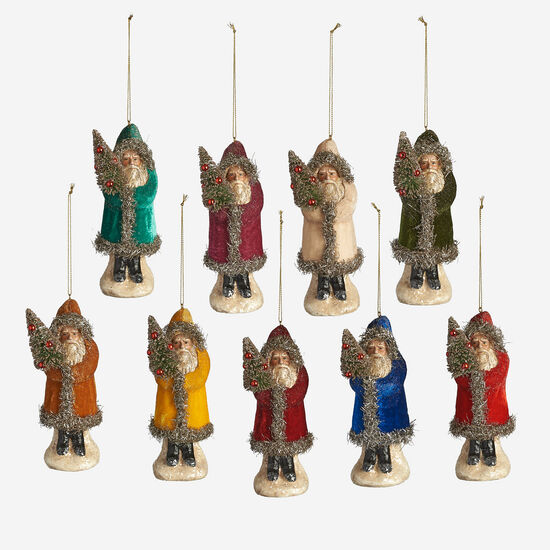 Velvet Belsnickle Santa Ornament