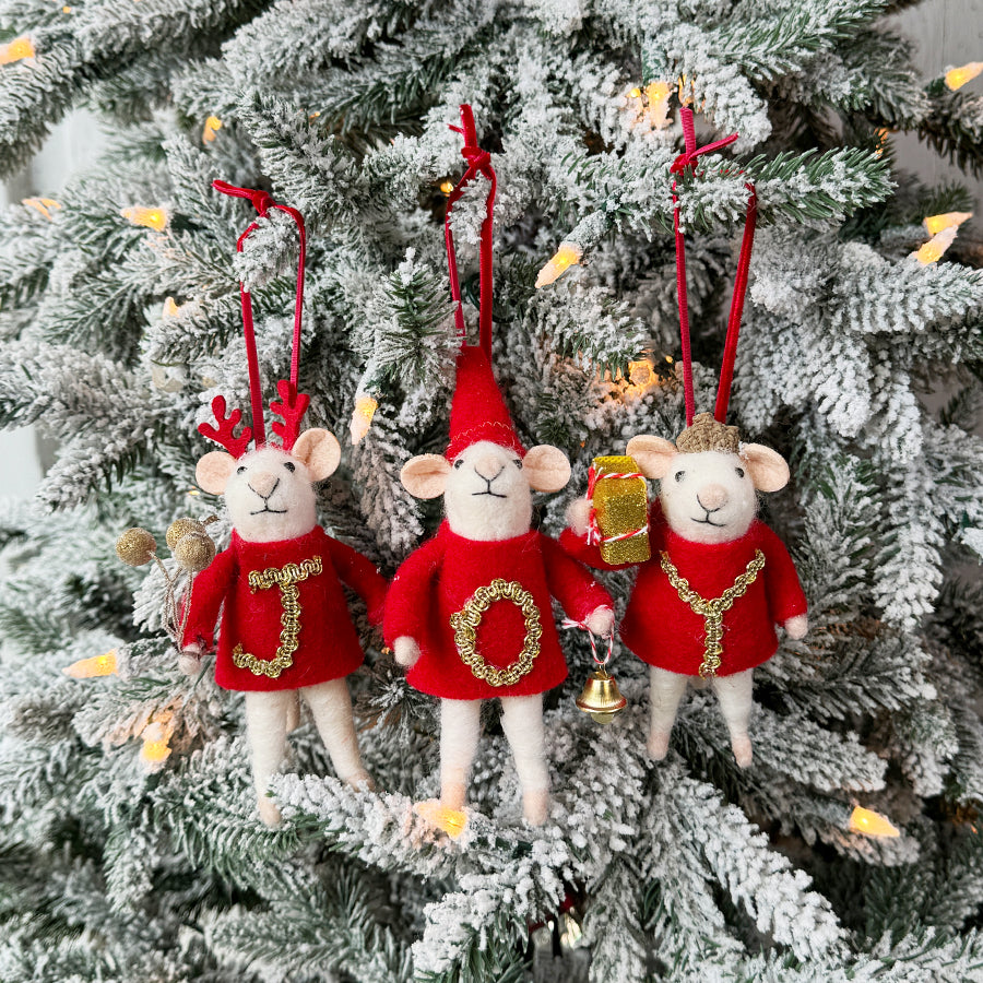 Joy Mouse Ornament (Set of 3)