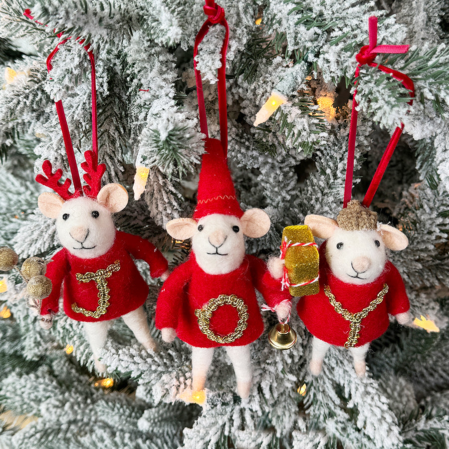 Joy Mouse Ornament (Set of 3)