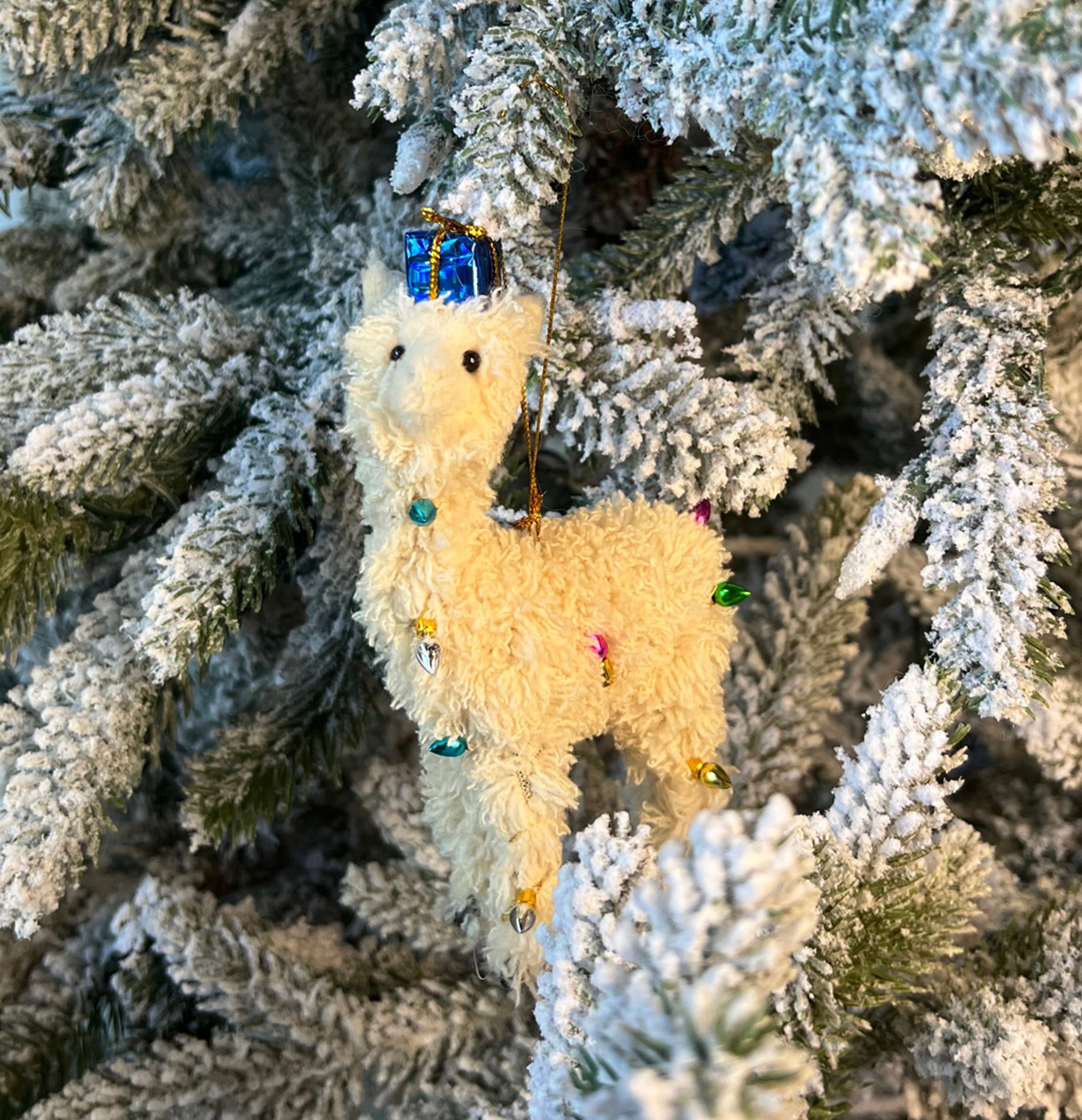LIT Llama Christmas Ornament