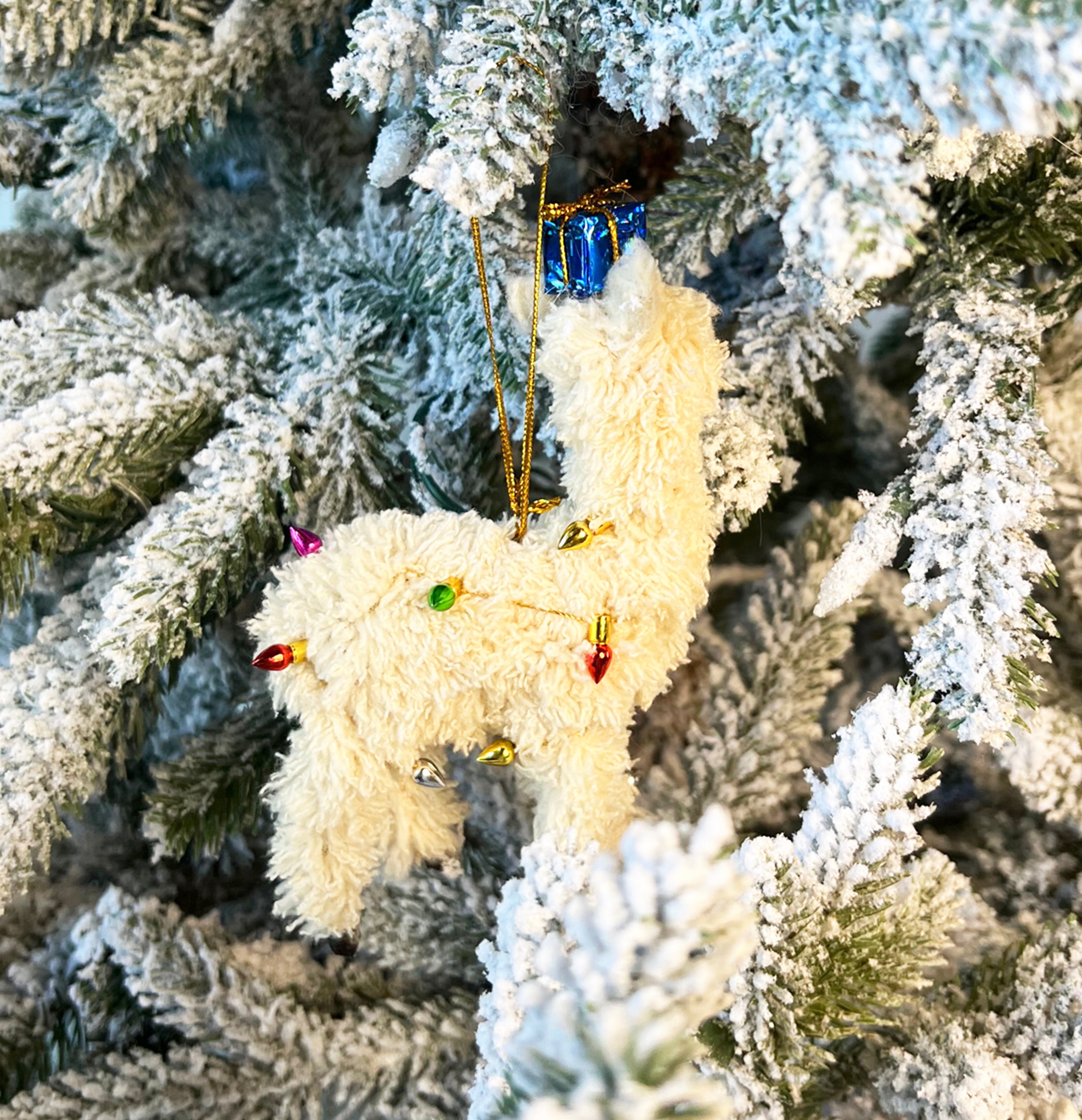 LIT Llama Christmas Ornament