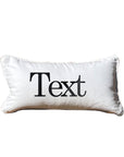 Custom  Lumbar White Pillow with Piping