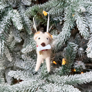 Lab Puppy With Collar Ornament