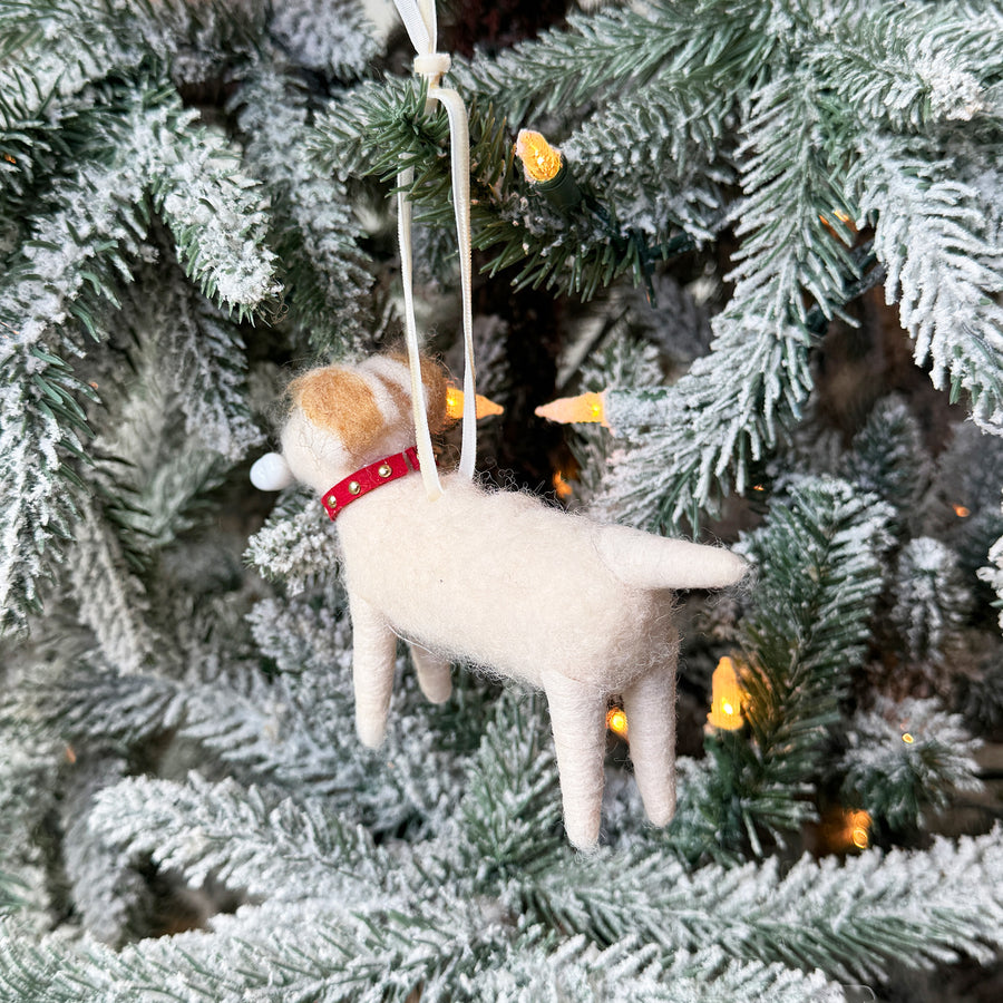 Lab Puppy With Collar Ornament
