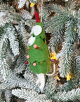 Lit Christmas Tree Mouse Ornament