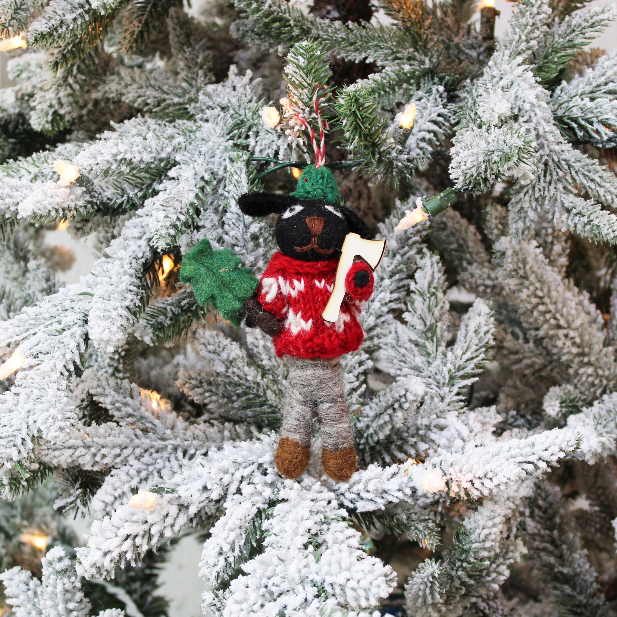 Lumberjack Dog Ornament