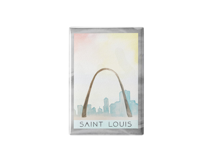 Saint Louis Arch watercolor Kitchen Magnet