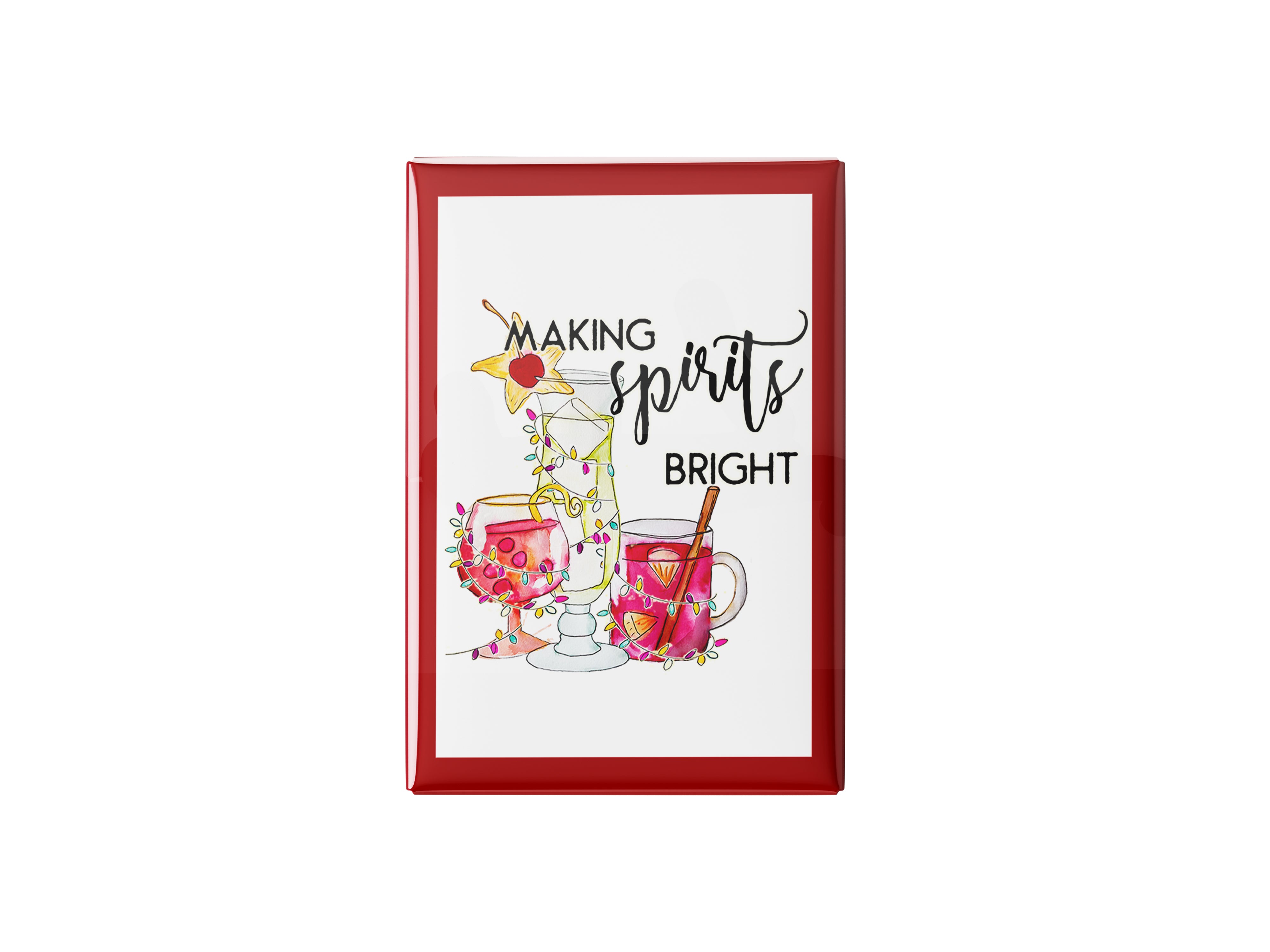 Making Spirits Bright Kitchen Magnet