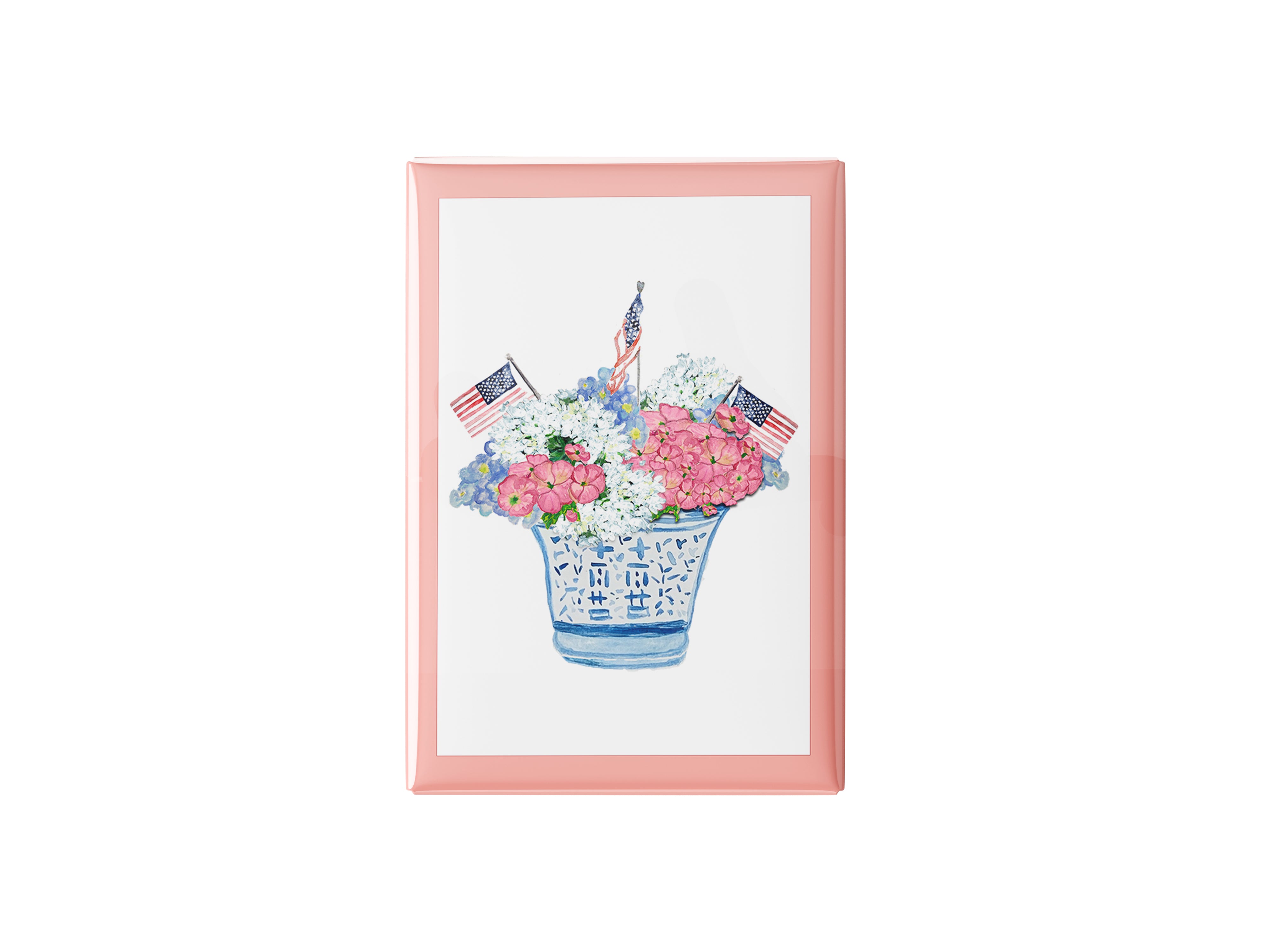Patriotic Floral Arrangement Kitchen Magnet