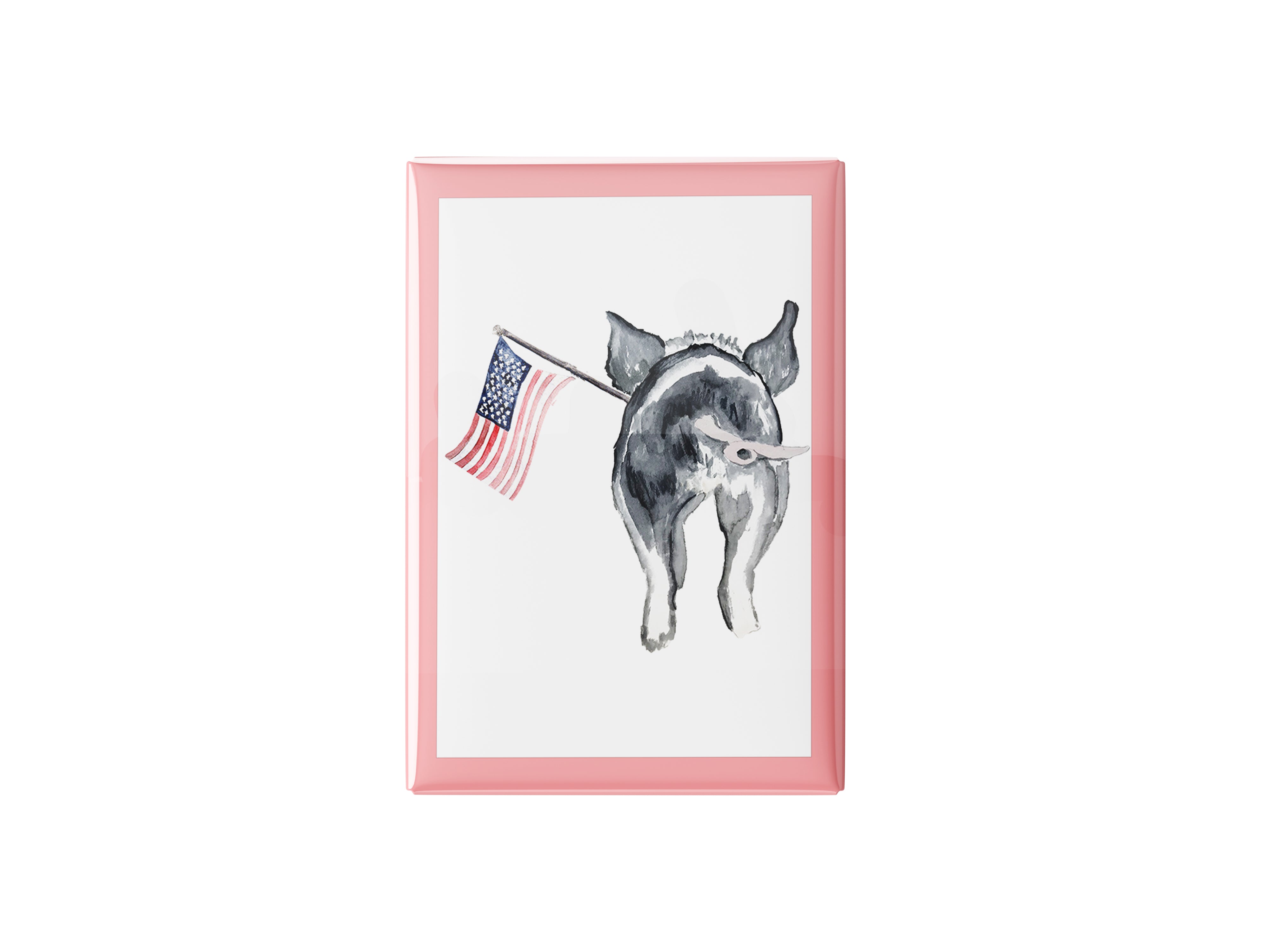 Patriotic piglet Kitchen Magnet