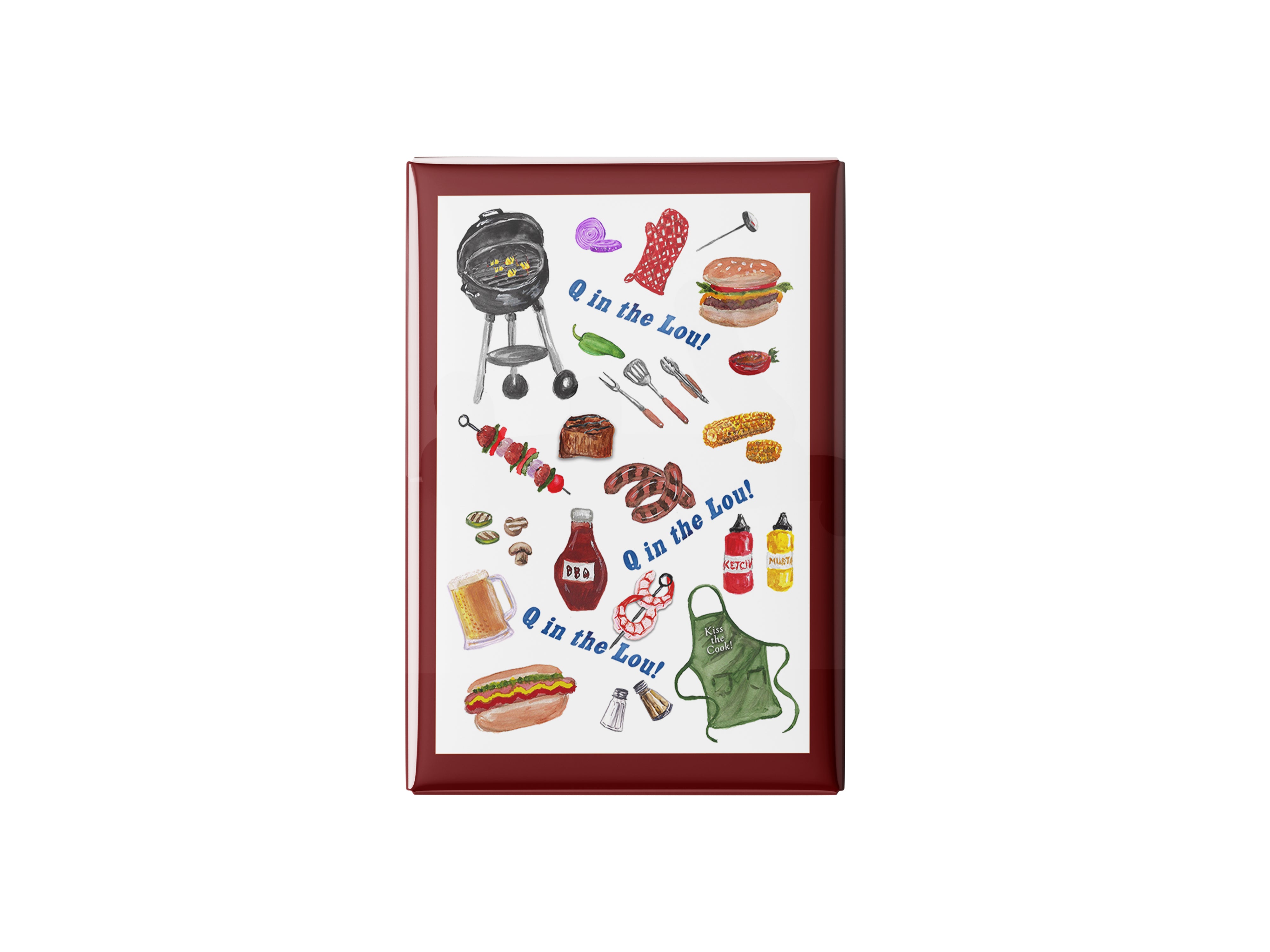 Q in the Lou! Kitchen Magnet