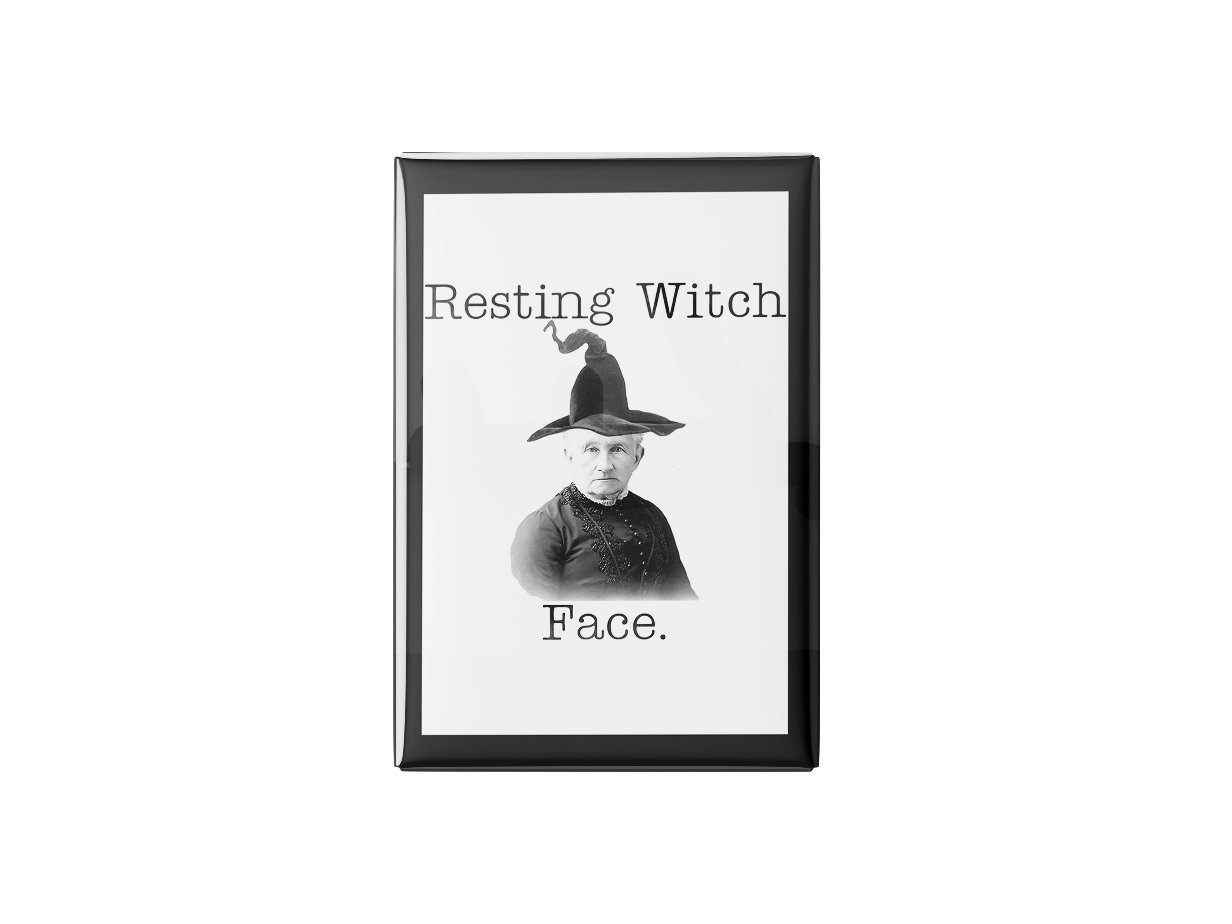 Resting Witch Face Kitchen Magnet