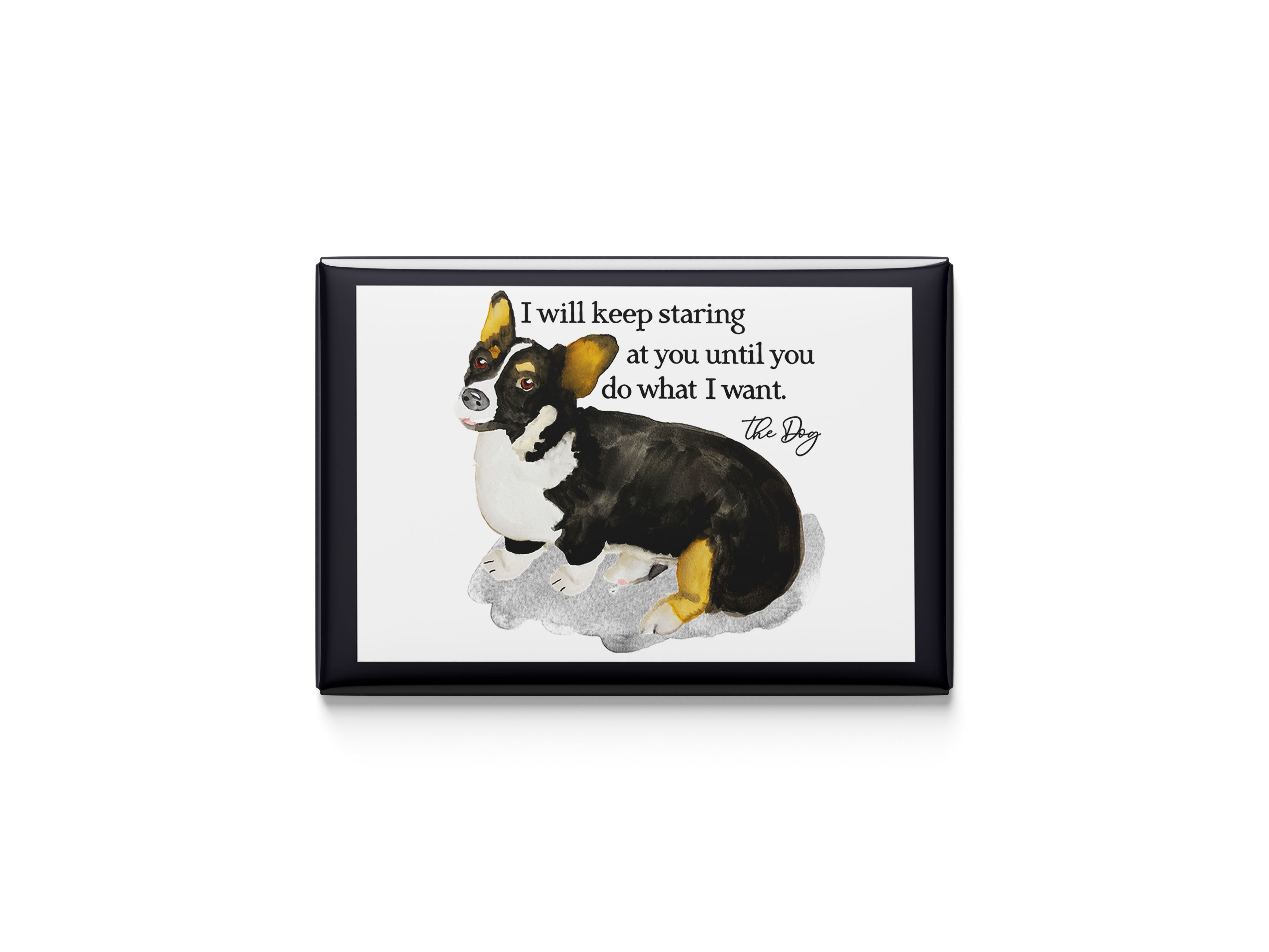 Staring at you dog Kitchen Magnet