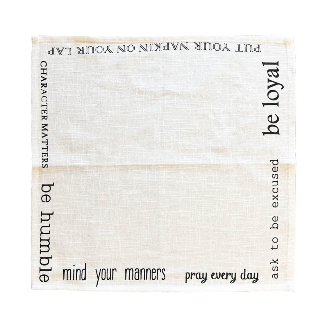 Manners Dinner Napkins - Set of 4