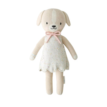 Mia The Dog - Hand Knit Cuddle + Kind Doll with Personalized Bag