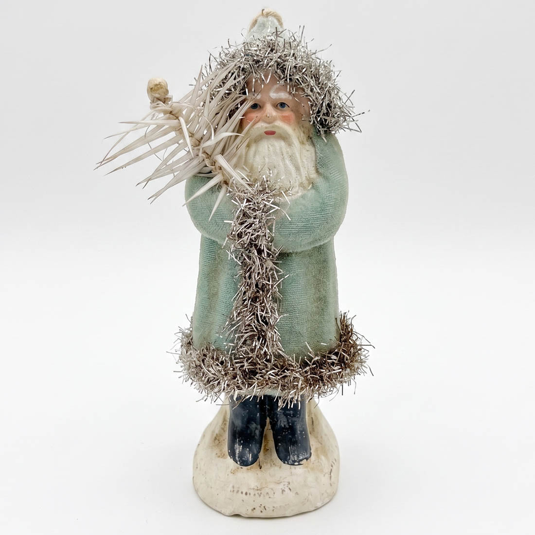 Velvet Belsnickle Santa Ornament