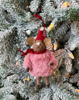 Mouse w/ Faux Fur Coat Ornament