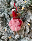 Mouse w/ Faux Fur Coat Ornament