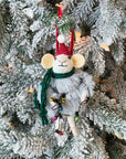 Mouse w/ Faux Fur Coat Ornament