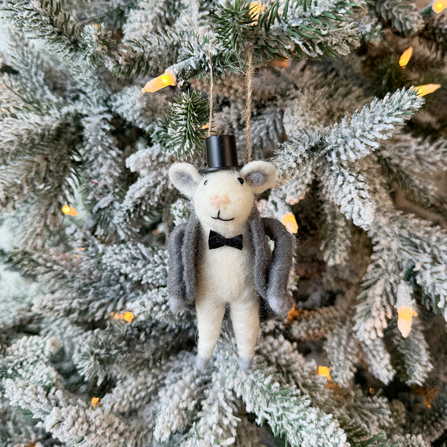 Mouse in Tux Ornament