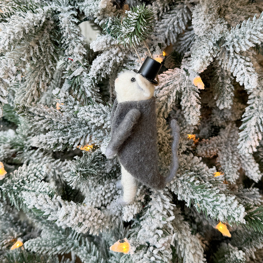 Mouse in Tux Ornament