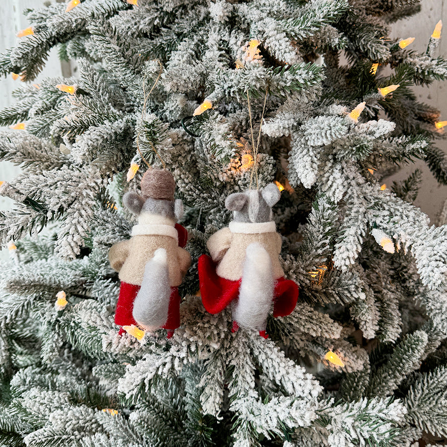 Chipmunk With Mushroom Ornament