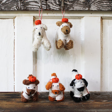Mummy Curly Dog Ornament  (LIMITED QUANTITIES)