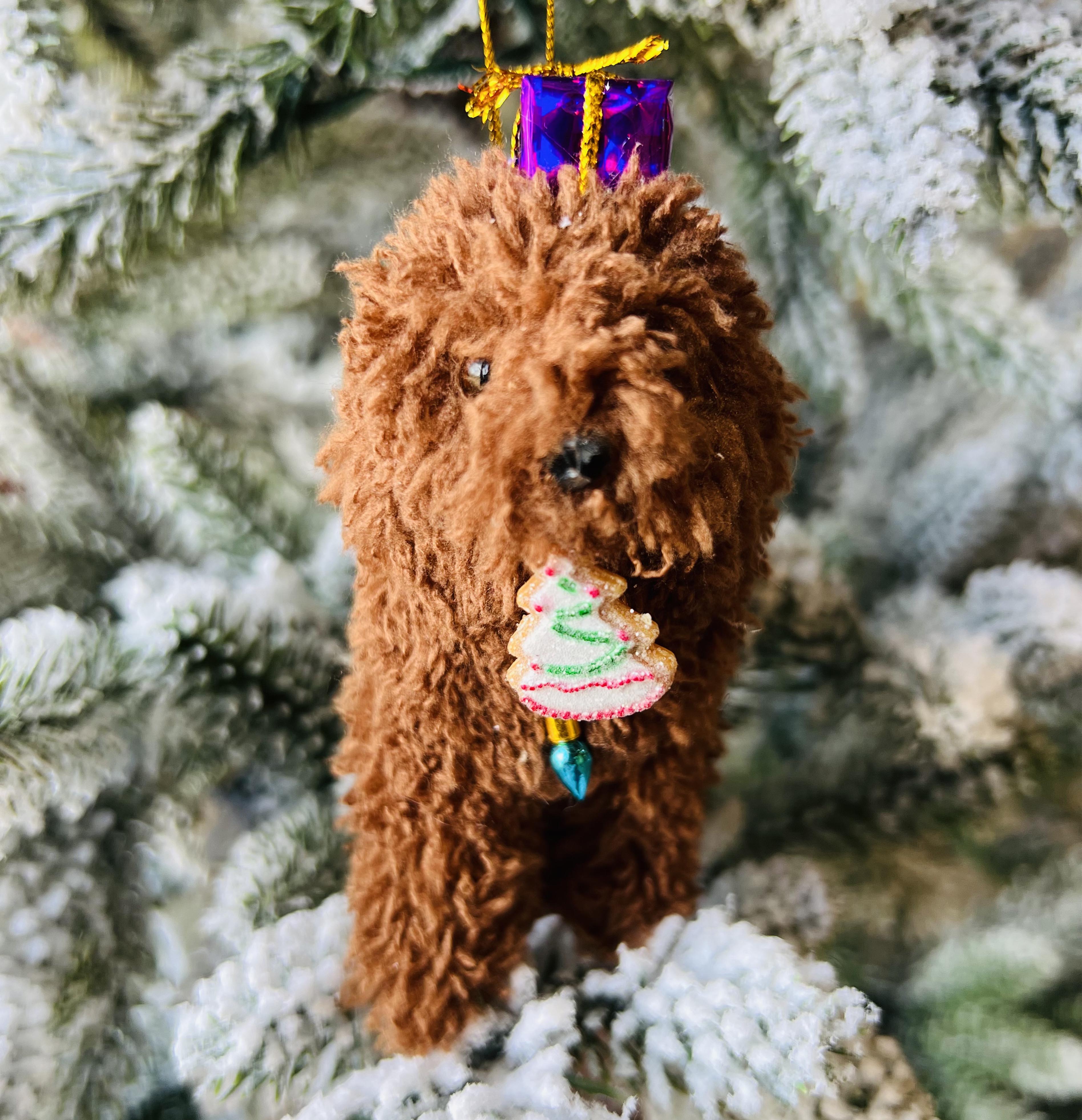 Naughty Doodle Dog Ornament