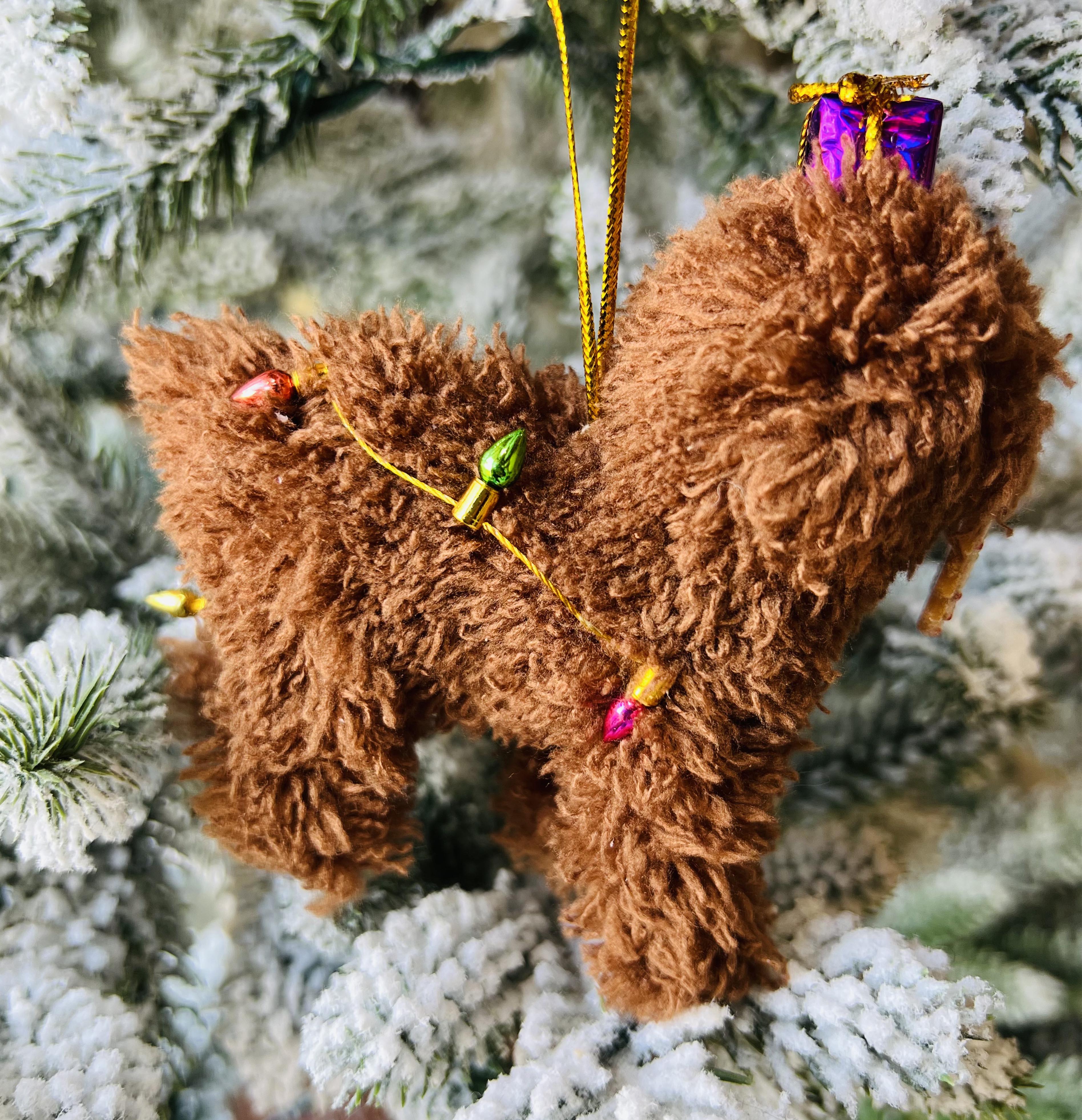 Naughty Doodle Dog Ornament