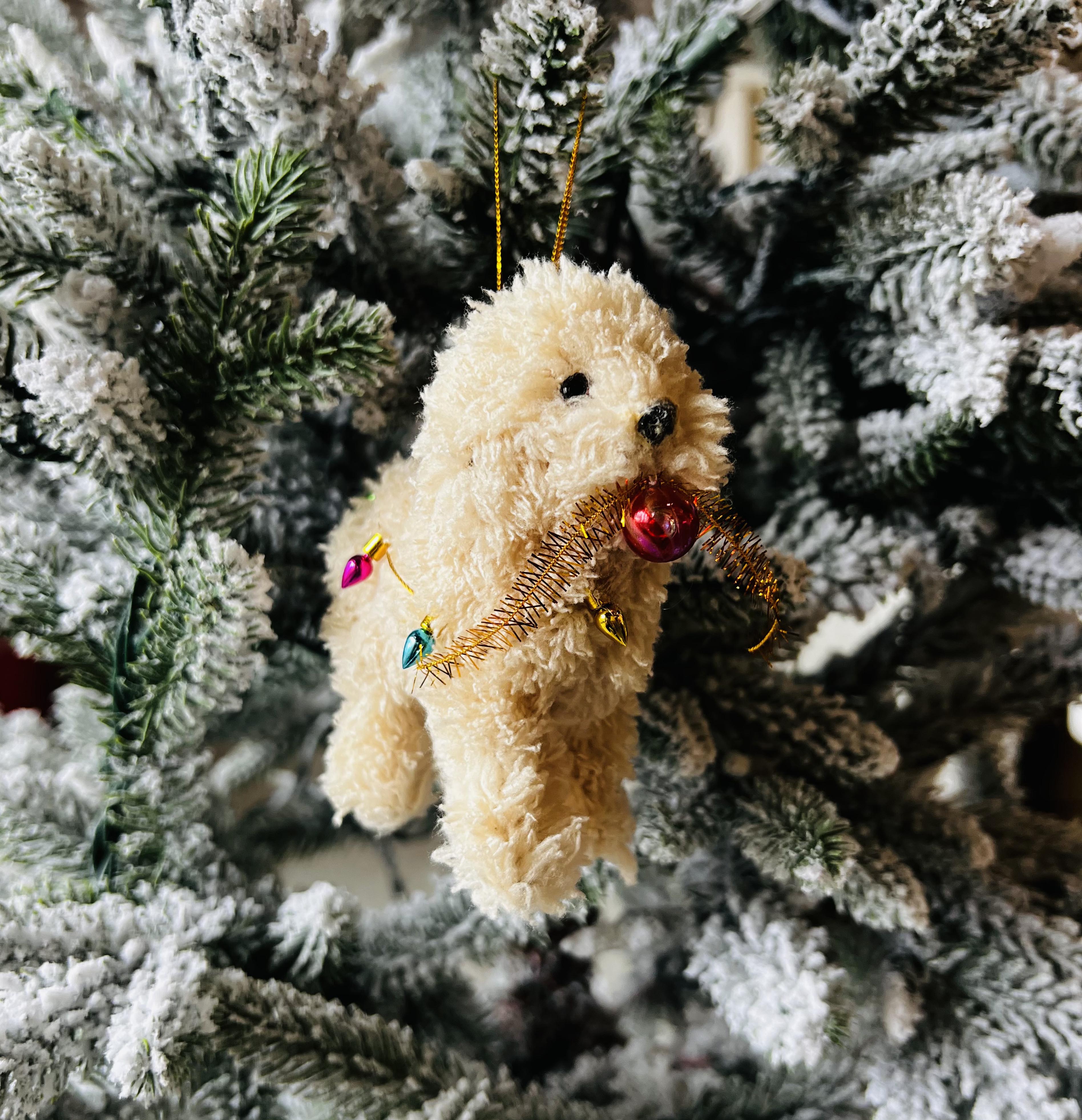 Naughty Doodle Dog Ornament